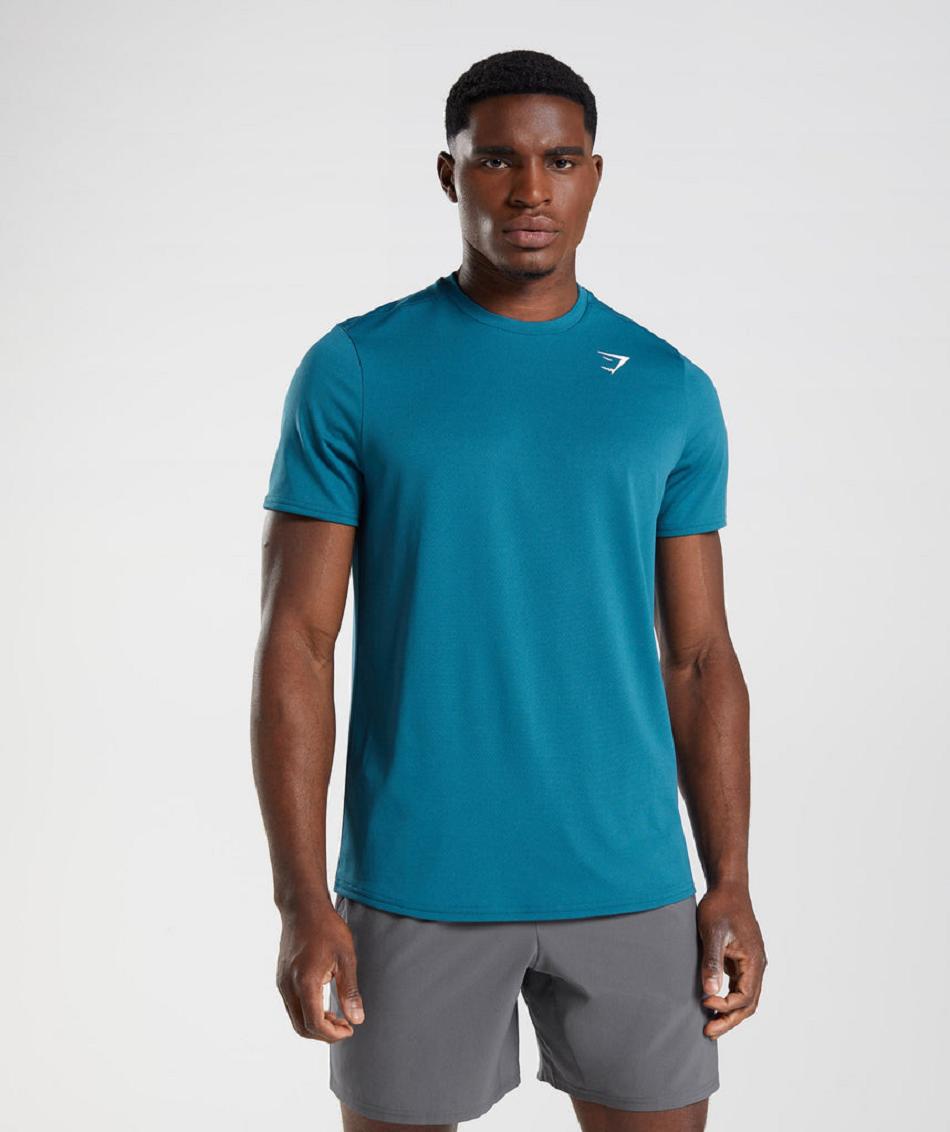 T Shirts Gymshark Arrival Hombre Azules | CO 3299RVD